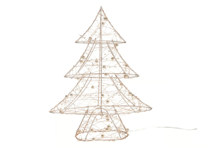 Šviečianti eglutės dekoracija su LED lemputėmis