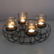 Metalinis Advento vainikas su žvakidėmis Metalinis Advento vainikas su žvakidėmis