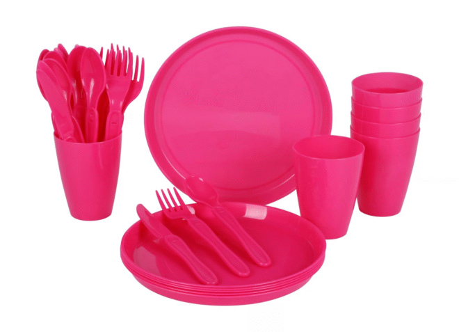 Plastikinis rinkinys iškylai