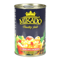 „Mikado“ konservuoti 5 rūšių vaisiai