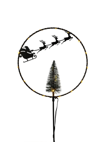 Metalinė LED lempučių įsmeigiama sodo dekoracija Metalinė LED lempučių įsmeigiama sodo dekoracija