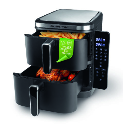 „GOURMETmaxx“ dviejų krepšelių karšto oro gruzdintuvė „GOURMETmaxx“ dviejų krepšelių karšto oro gruzdintuvė