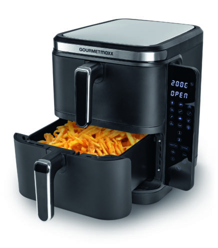 „GOURMETmaxx“ dviejų krepšelių karšto oro gruzdintuvė „GOURMETmaxx“ dviejų krepšelių karšto oro gruzdintuvė