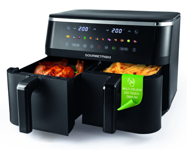 „GOURMETmaxx“ dviejų kamerų karšto oro gruzdintuvė