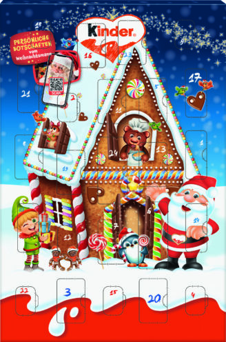 „Kinder“ Advento kalendorius su įvairiais saldumynais
