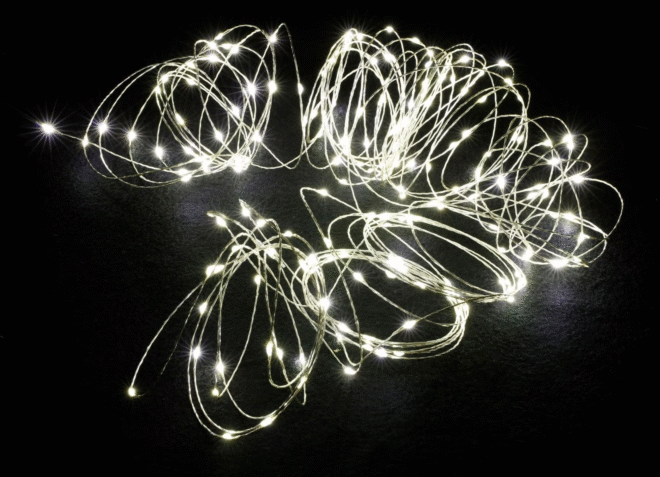 LED mikrolempučių vielinė girlianda LED mikrolempučių vielinė girlianda