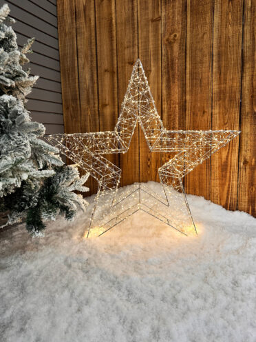 Vielinė žvaigždė su LED lemputėmis Vielinė žvaigždė su LED lemputėmis