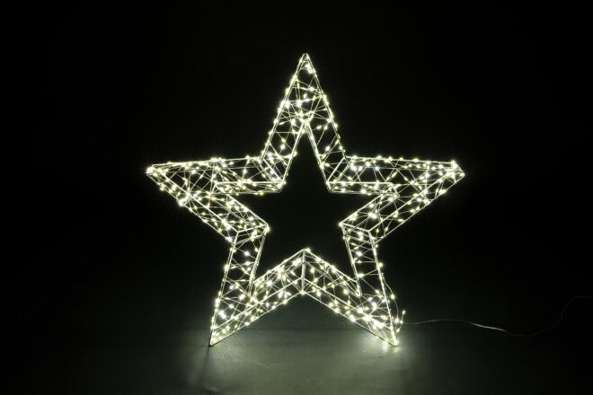 Vielinė žvaigždė su LED lemputėmis Vielinė žvaigždė su LED lemputėmis