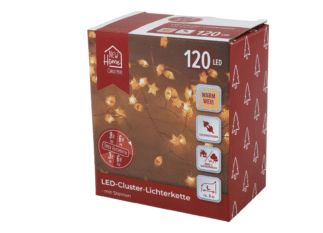 Žvaigždžių formos vielinė šviesos grandinėlė su laikmačiu Žvaigždžių formos vielinė šviesos grandinėlė su laikmačiu