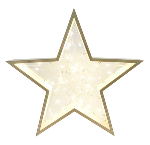 Eglutė arba žvaigždė su LED lemputėmis