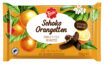 „Schoko“ apelsinų arba bananų skonio saldainiai „Schoko“ apelsinų arba bananų skonio saldainiai