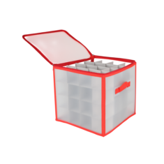 Sulankstoma dėžė eglutės papuošimams