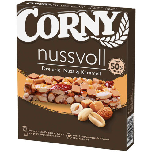 „Corny“ javainių batonėlis su riešutais „Corny“ javainių batonėlis su riešutais